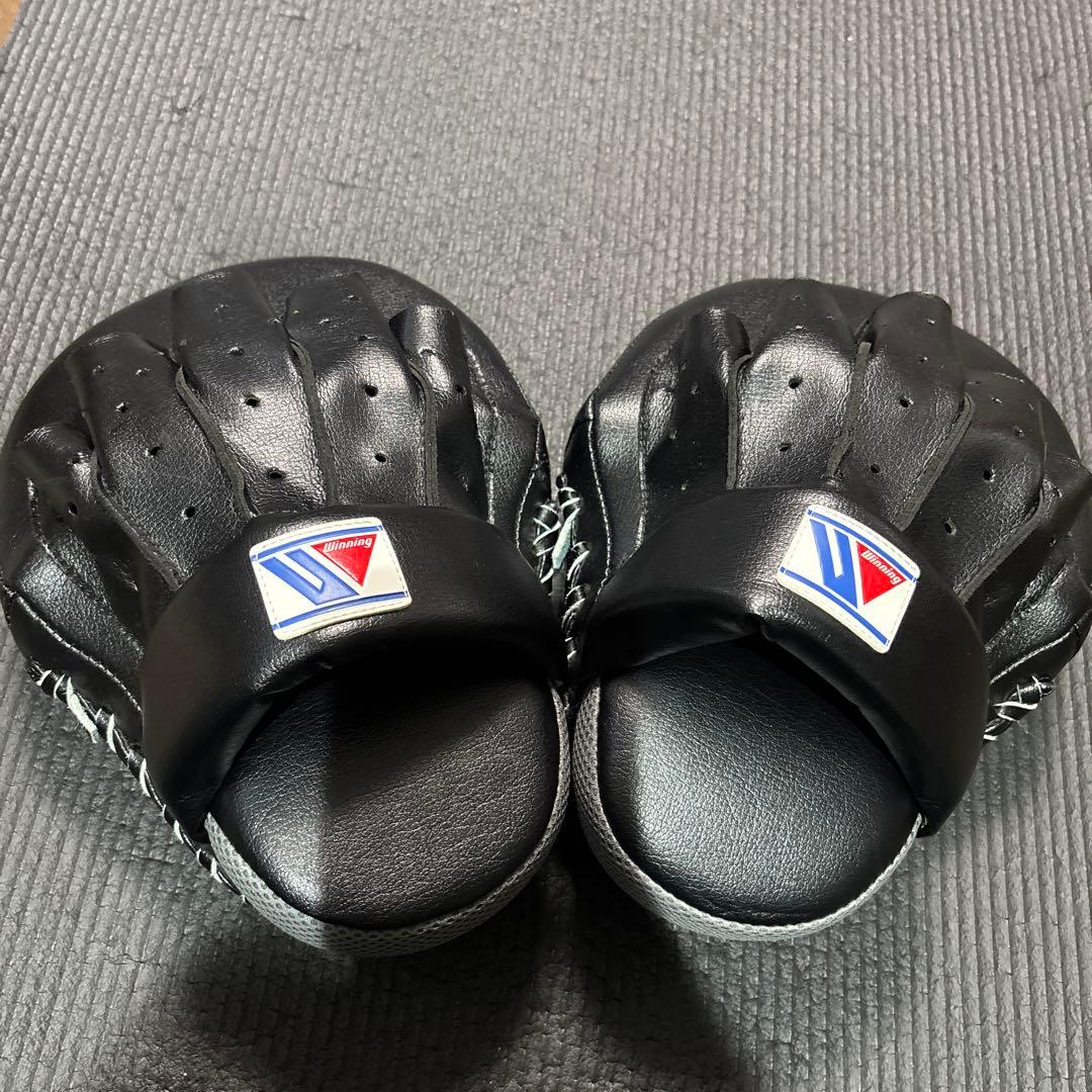 モ*チ様 Winning パンチングミット ブラック ヘットギア2個セット売り