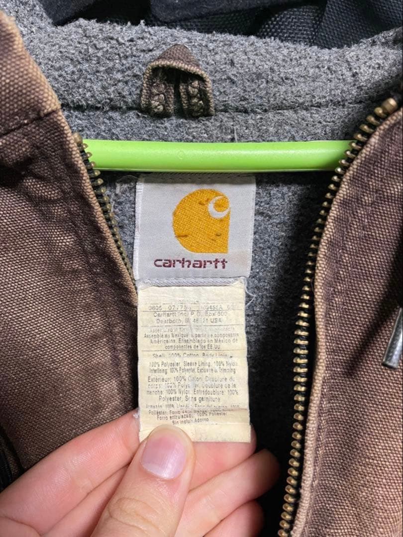 Carhartt フード付きアクティブジャケット ブラウンジャケット