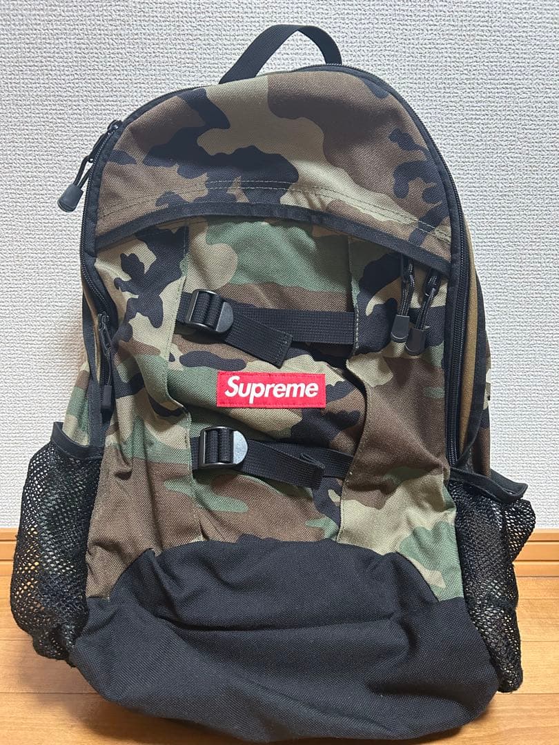 Supreme Logo Backpack’14SS Woodland Camo