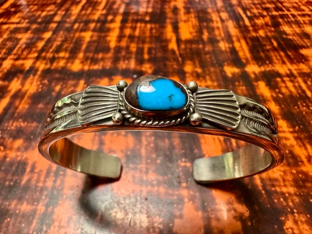 最終 美品 故人 ドノバンキャドマン バングル ビズビーターコイズ ヘビーゲージ