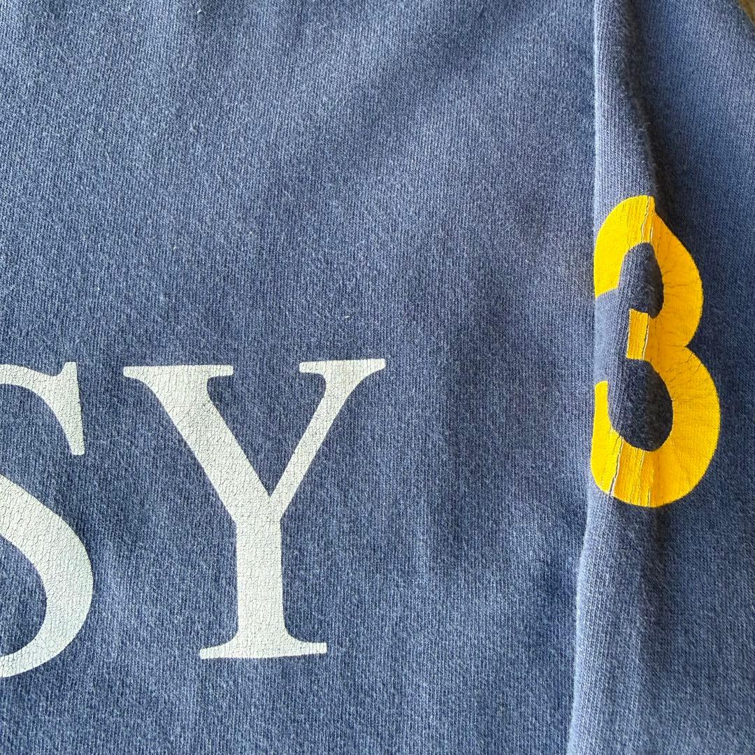 90's STUSSY 白タグネイビー 長袖Tシャツ ロンティー L USA製