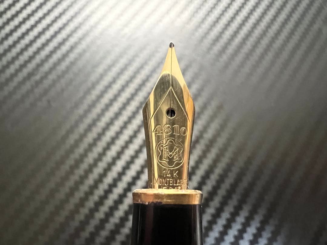 モンブラン マイスターシュテュック 144 万年筆 全金 ブラック F 細字