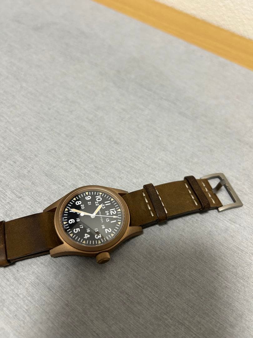 （美品）ハミルトンカーキーフィールド　ブロンズケース