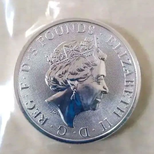 クィーンズ ビースト・グレイハウンド純銀 2オンス 銀貨