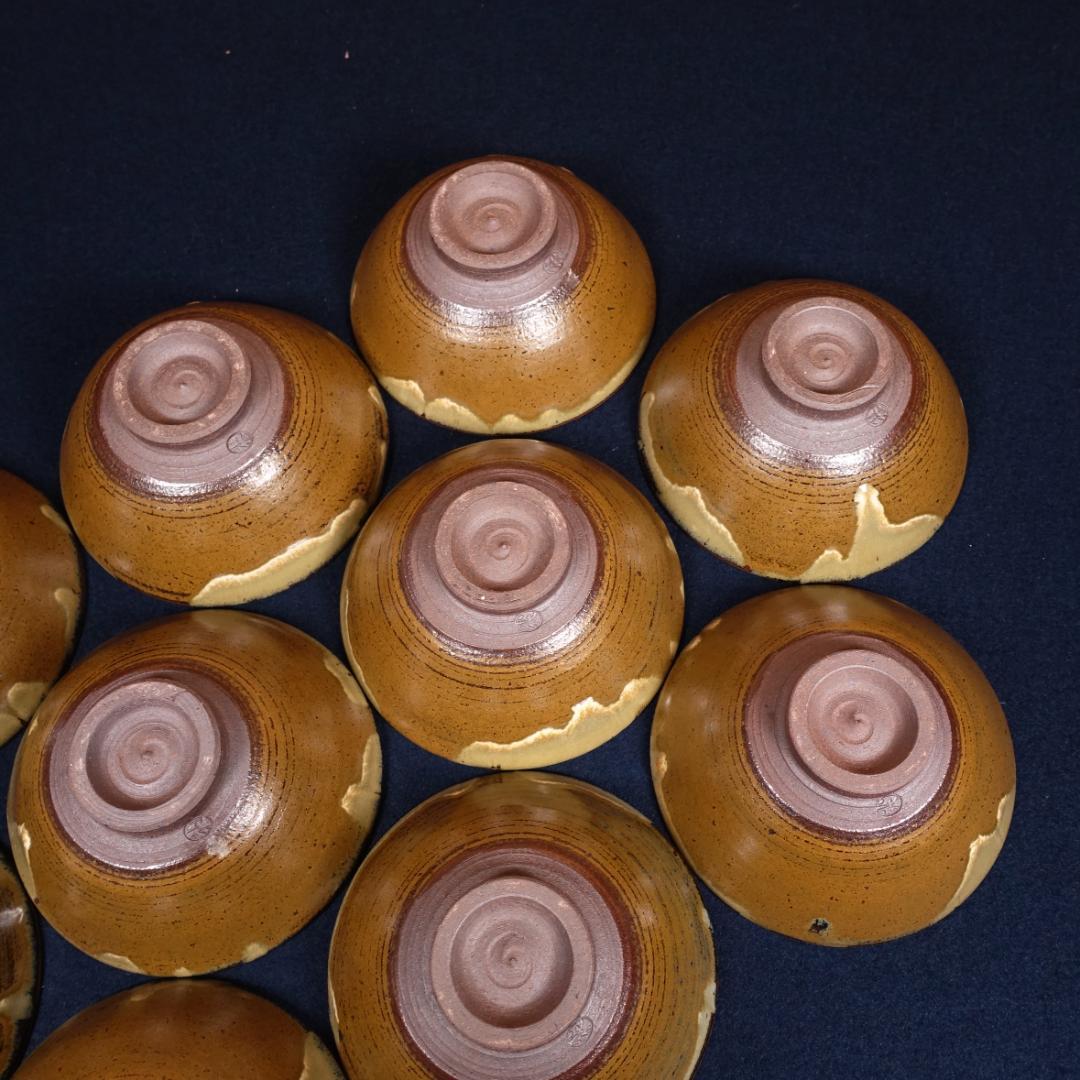 小代焼 小岱焼 近重治太郎 数茶碗 10客 共箱 茶道具