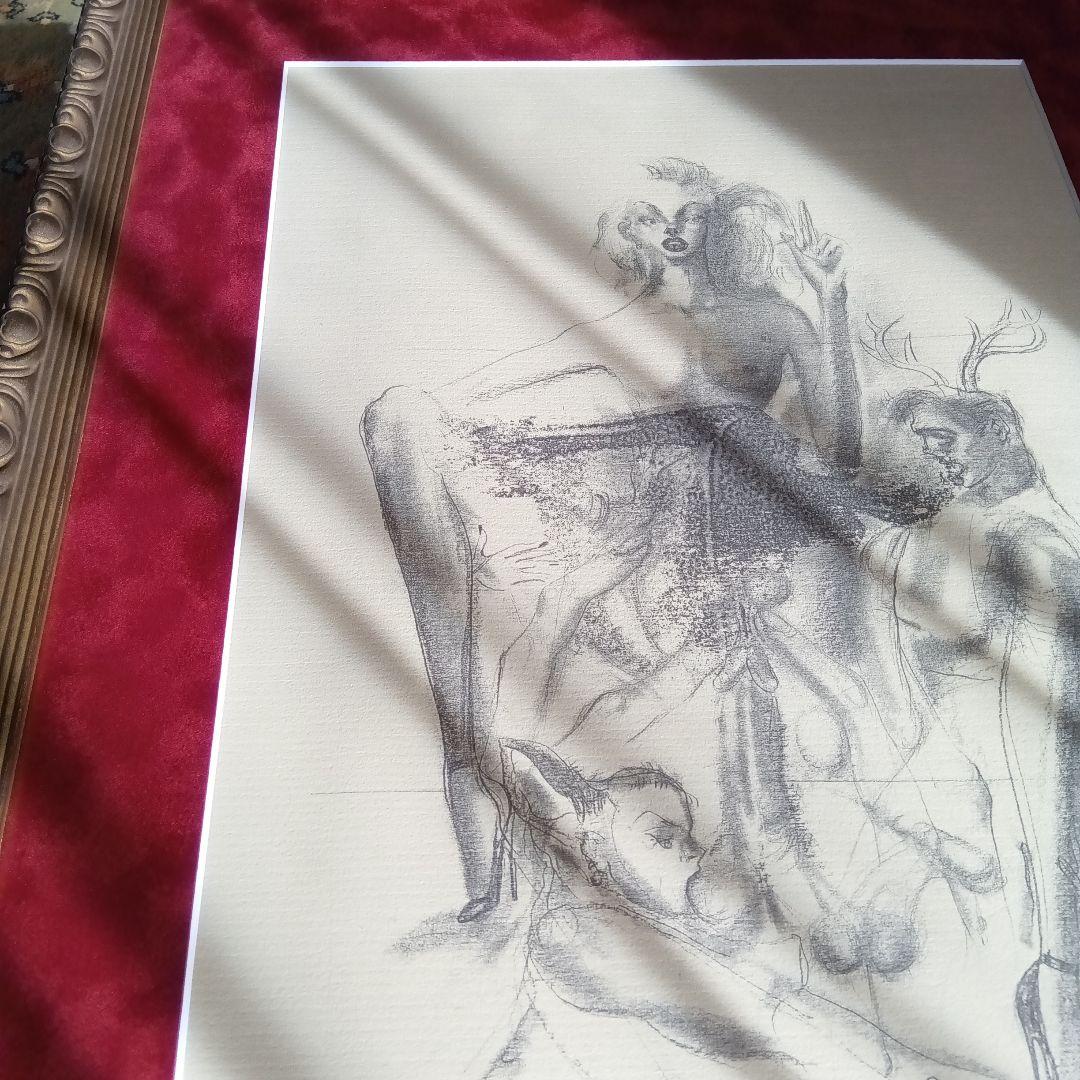 金子國義　金子国義　限定　リトグラフ 2/125 サイン　署名　額装済み