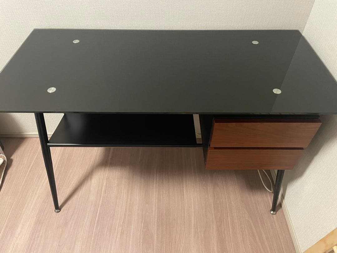 フランフラン サッジオデスク ガラスデスク