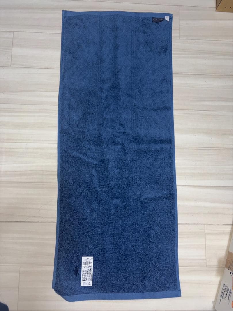 RALPH LAUREN フェイスタオル 6枚組 ブルー系 34×85cm 新品