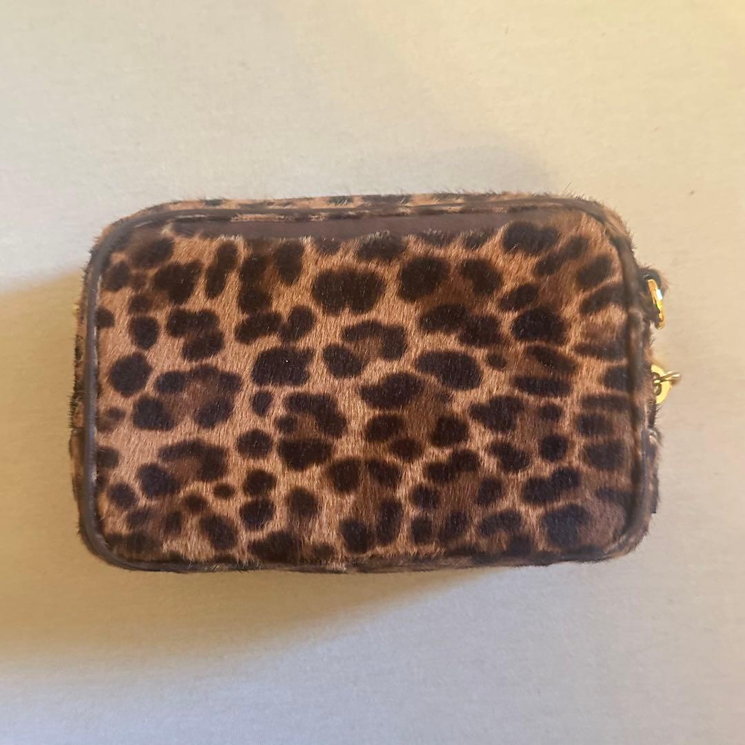 本物 PRADA ヒョウ柄 レオパード ミニショルダーバッグ ハラコ