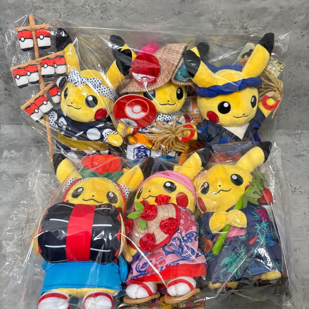 ポケモンセンタートウホク　お祭り　ピカチュウ　ぬいぐるみ　6種