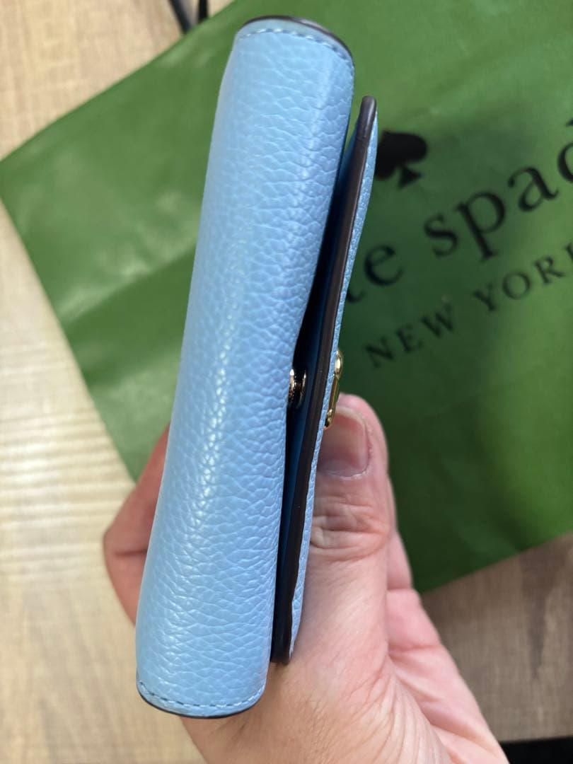 未使用☆ケイトスペード☆折財布☆水色