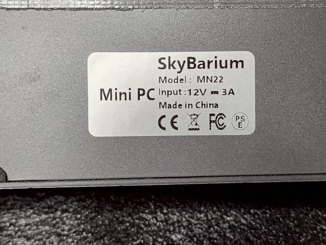N100 ミニPC 8GB/512GB SkyBarium MN22 Win11