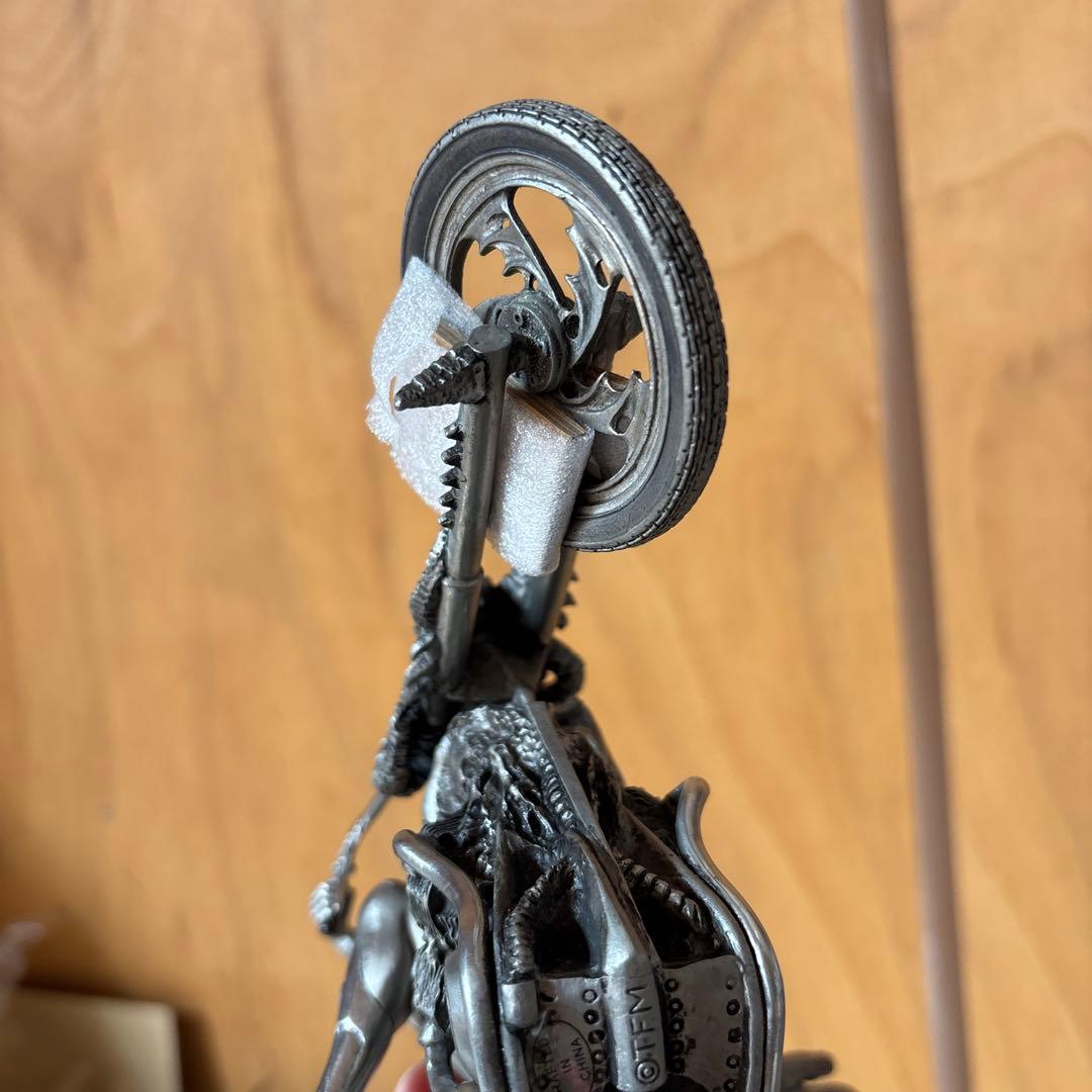 金属製　バイク　天使　フィギュア　模型　ピューター