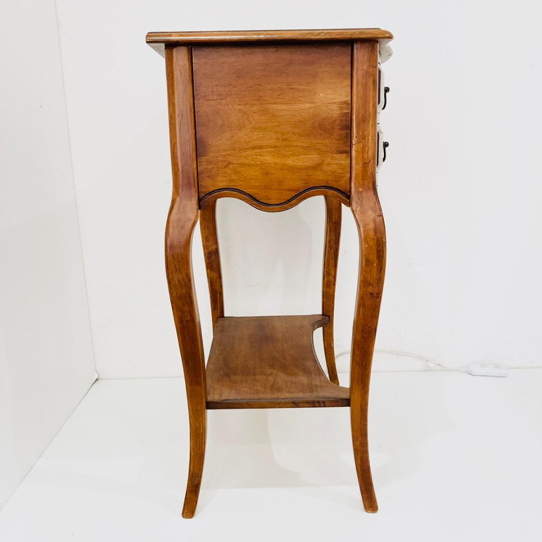 アンティーク調 テレフォンスタンド ブラウン