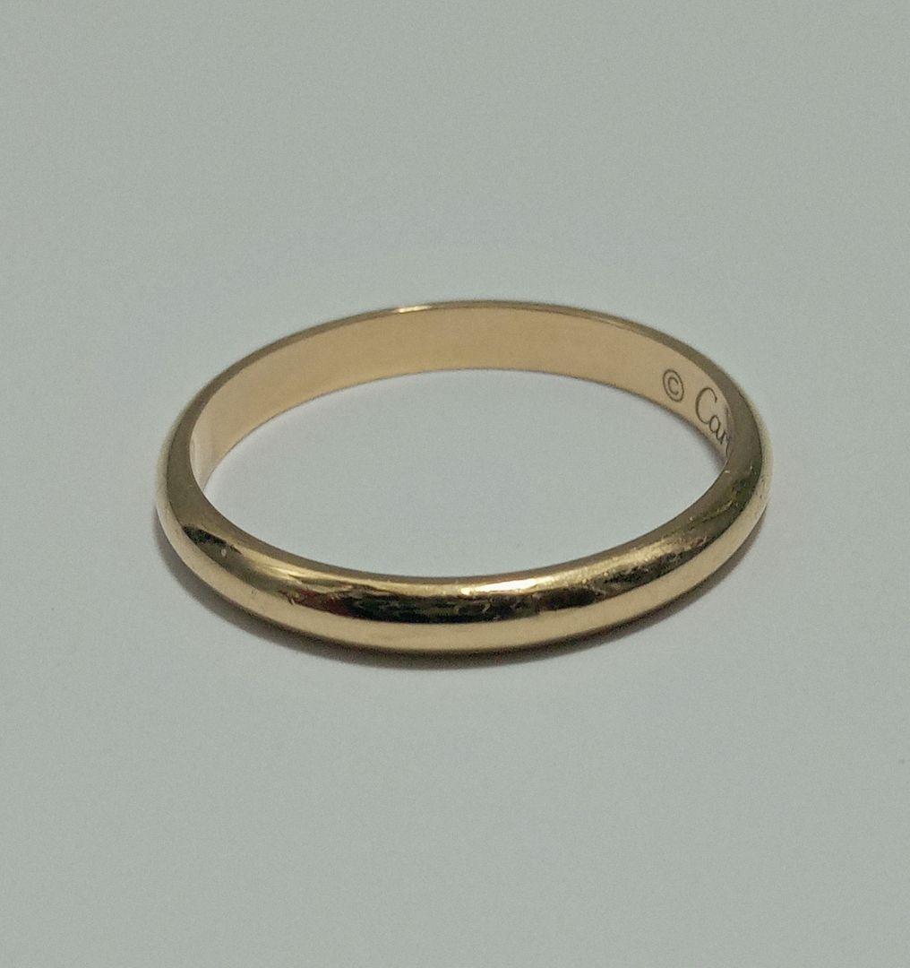 カルティエ　バンドリング 53　K18リング　13号　18金　イエローゴールド