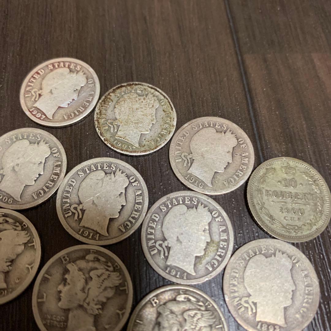 アメリカ　銀貨　ダイム銀貨など　２０枚