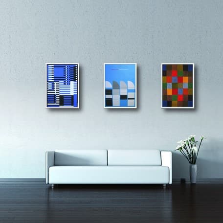 パウル・クレー 「New Harmony」額付