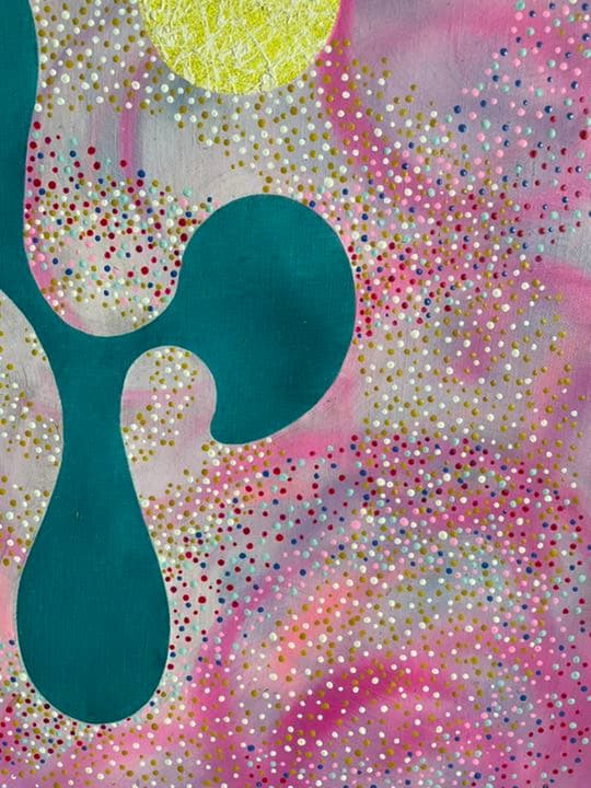 油絵　現代アート　M M  作者　あんどうまさひろ　　油彩画