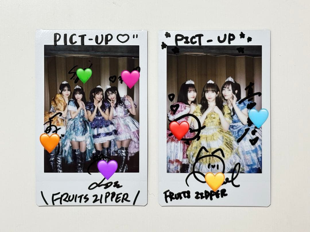 FRUITS ZIPPER ふるっぱー 全員集合チェキ 直筆サイン 抽プレ懸賞品
