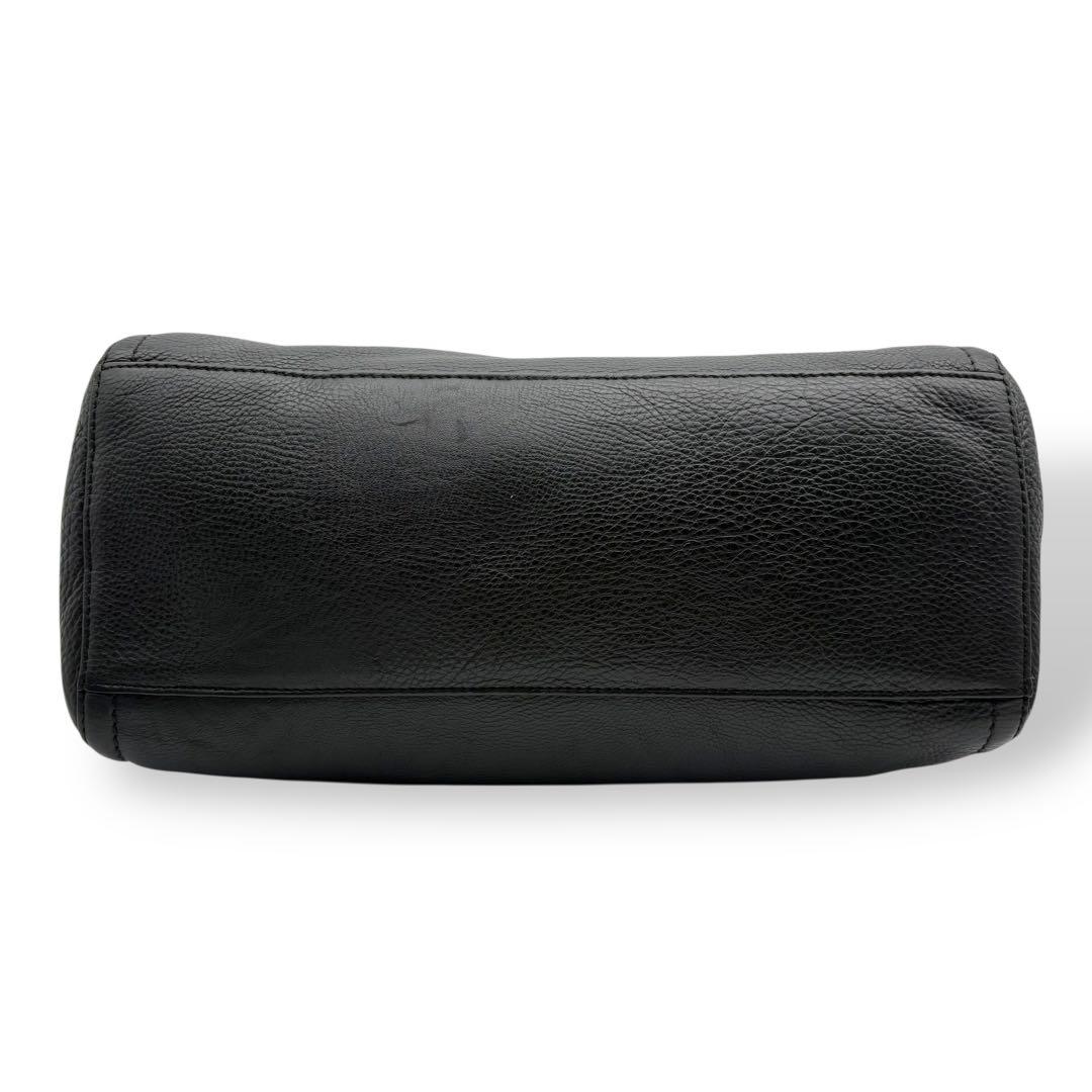 トリーバーチ ハンドバッグ 2way レザー 黒 ブラック 金具ロゴ チェーン