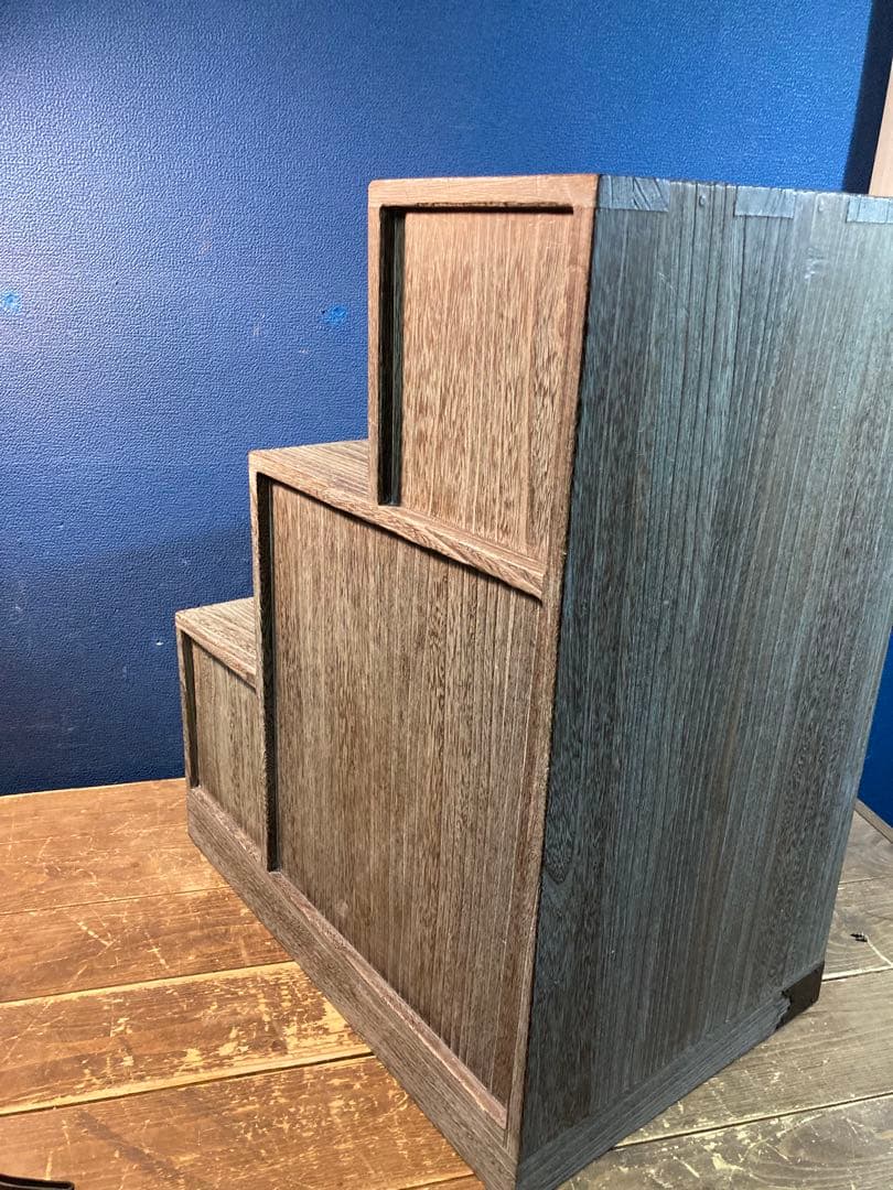 階段ダンス　レトロ　ヴィンテージ　キャビネット　収納家具　時代物　木製　和ダンス