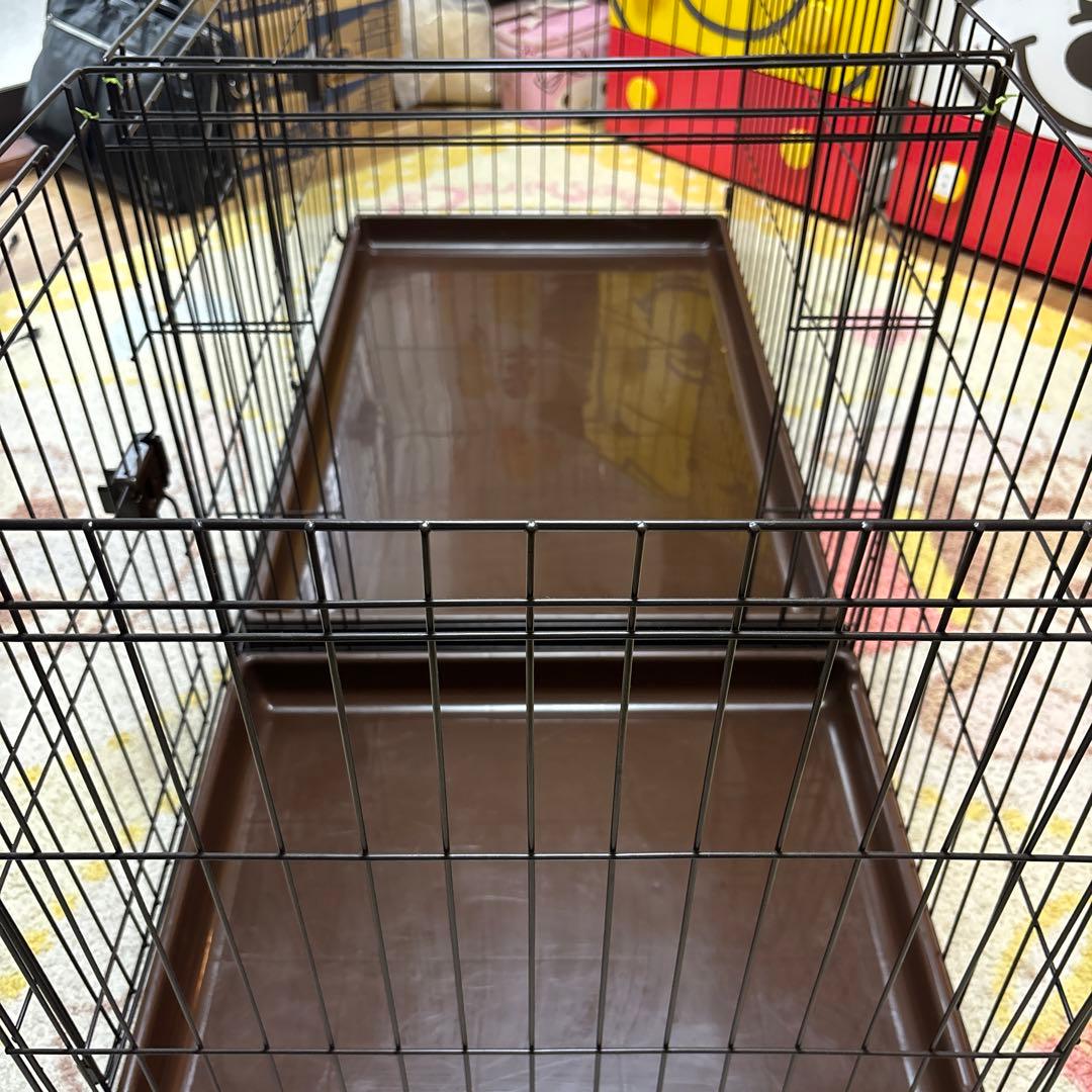 犬用ケージ 折りたたみ式 黒　大型サイズ