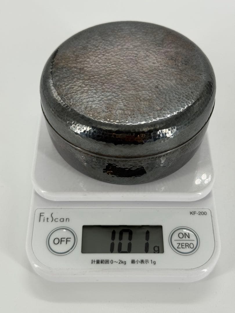 純銀槌目 香合（101g）