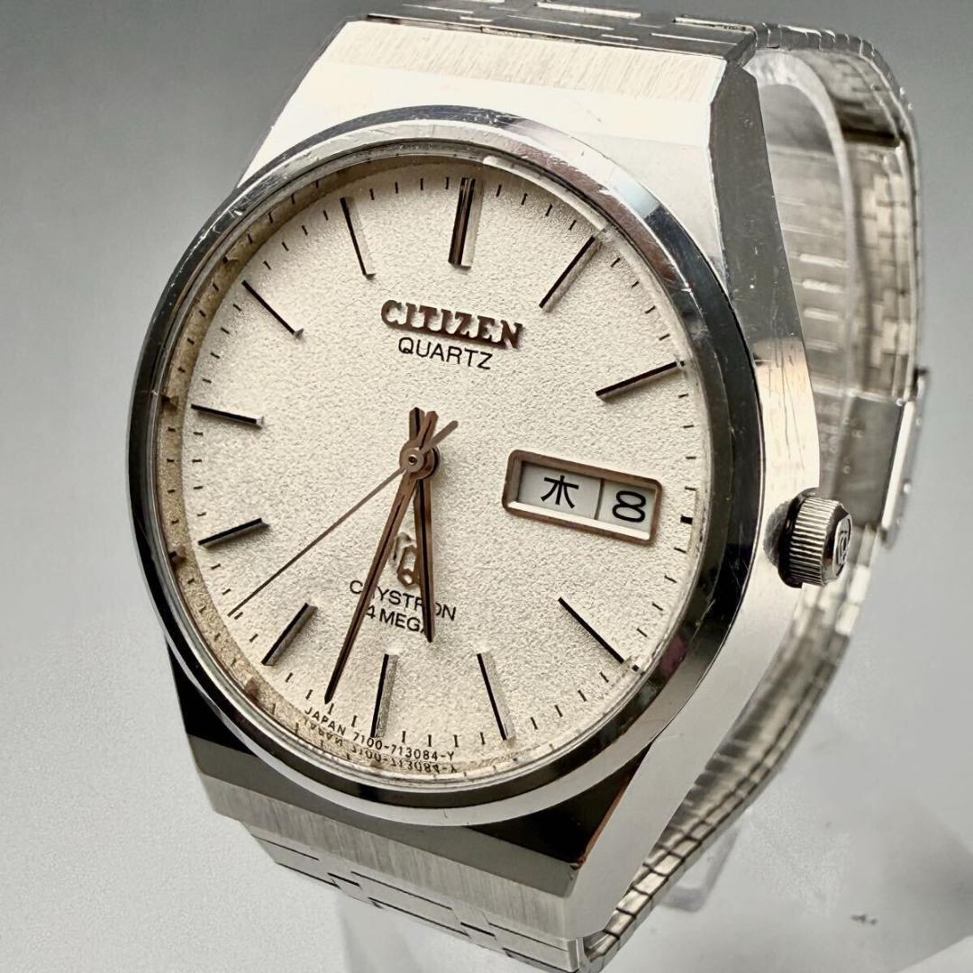 美品【稼働】シチズン クリストロン 4MEGA 腕時計 デイデイト JJ014