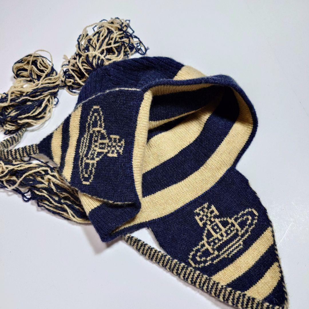 ヴィヴィアンウエストウッド フラップ付ニット帽 耳あて 日本製 ムーンバット