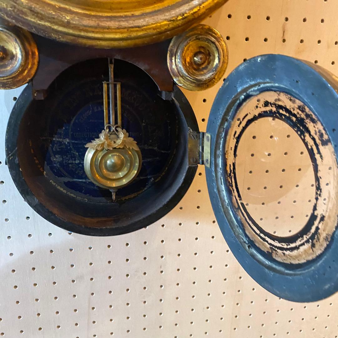 E.INGRAHAM 柱時計 だるま時計 振り子時計 機械時計　ヴィンテージ