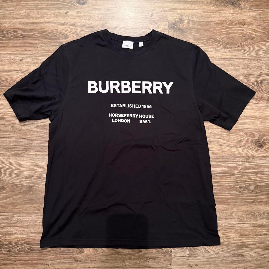 そ*様 BURBERRY プリントTシャツ XL ブラック