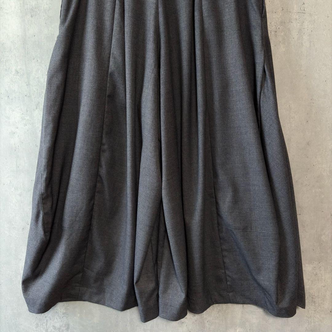 美品　フラボア　FRAPBOIS ウールライクパンツ タックワイドパンツ