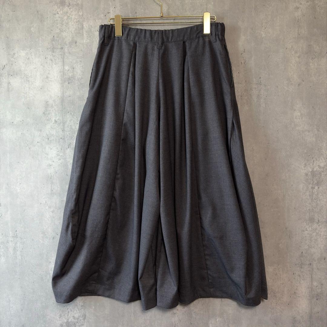 美品　フラボア　FRAPBOIS ウールライクパンツ タックワイドパンツ