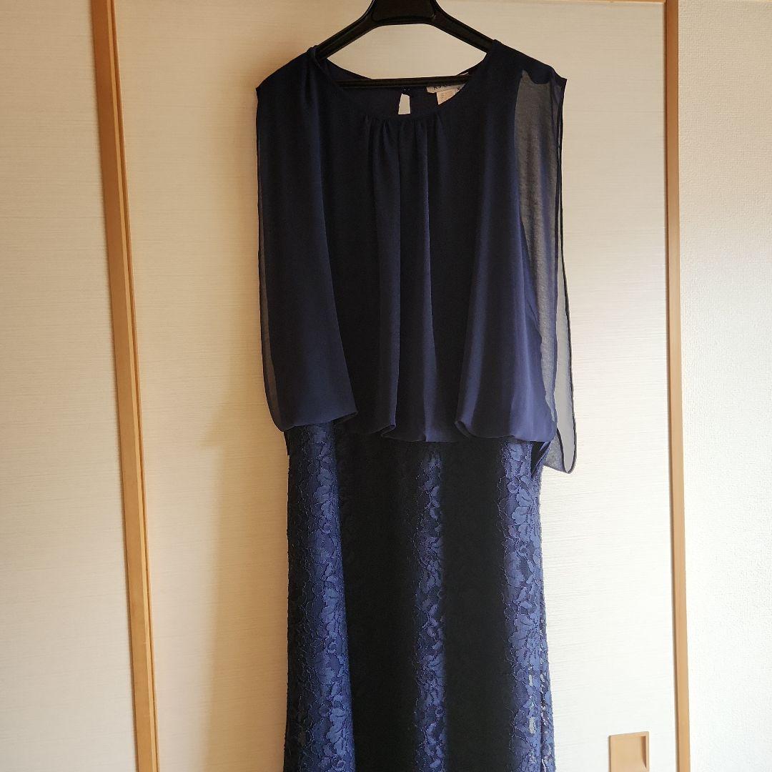 【美品】R's GOWN ネイビー パーティードレス XL