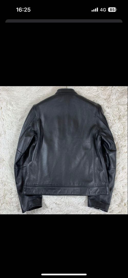 【値引きしました！】美品アウール イタリアンレザー ジャケット シングル 黒 L