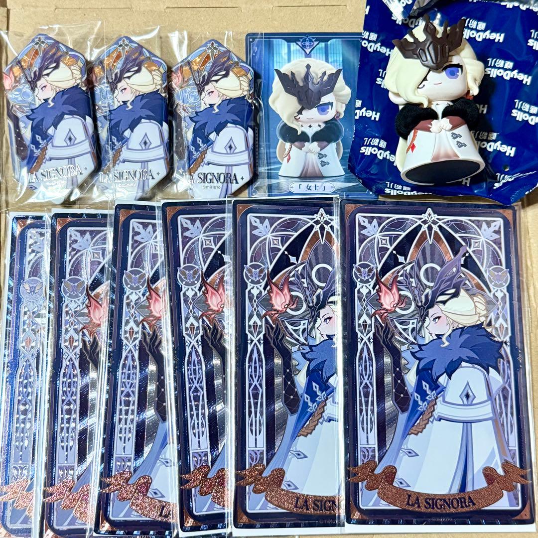 原神 ファデュイ 執行官 フィギュア 缶バッジ　カード　淑女　シニョーラ