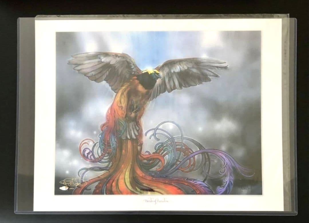 サイン入りアートプリント　極楽鳥　Birds of Paradise MTG