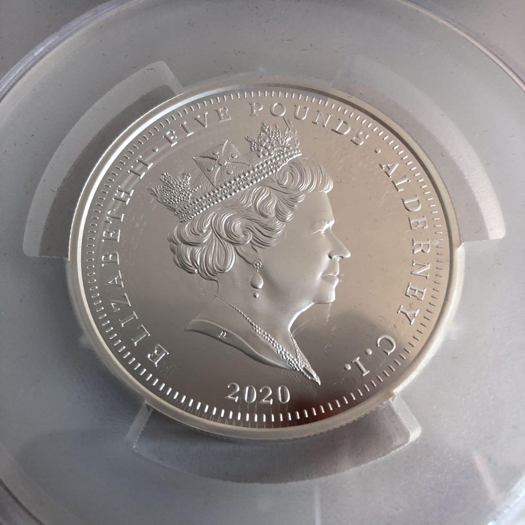 2020年オルダニースリーグレイセス2オンス5ポンド銀貨ファーストストライク