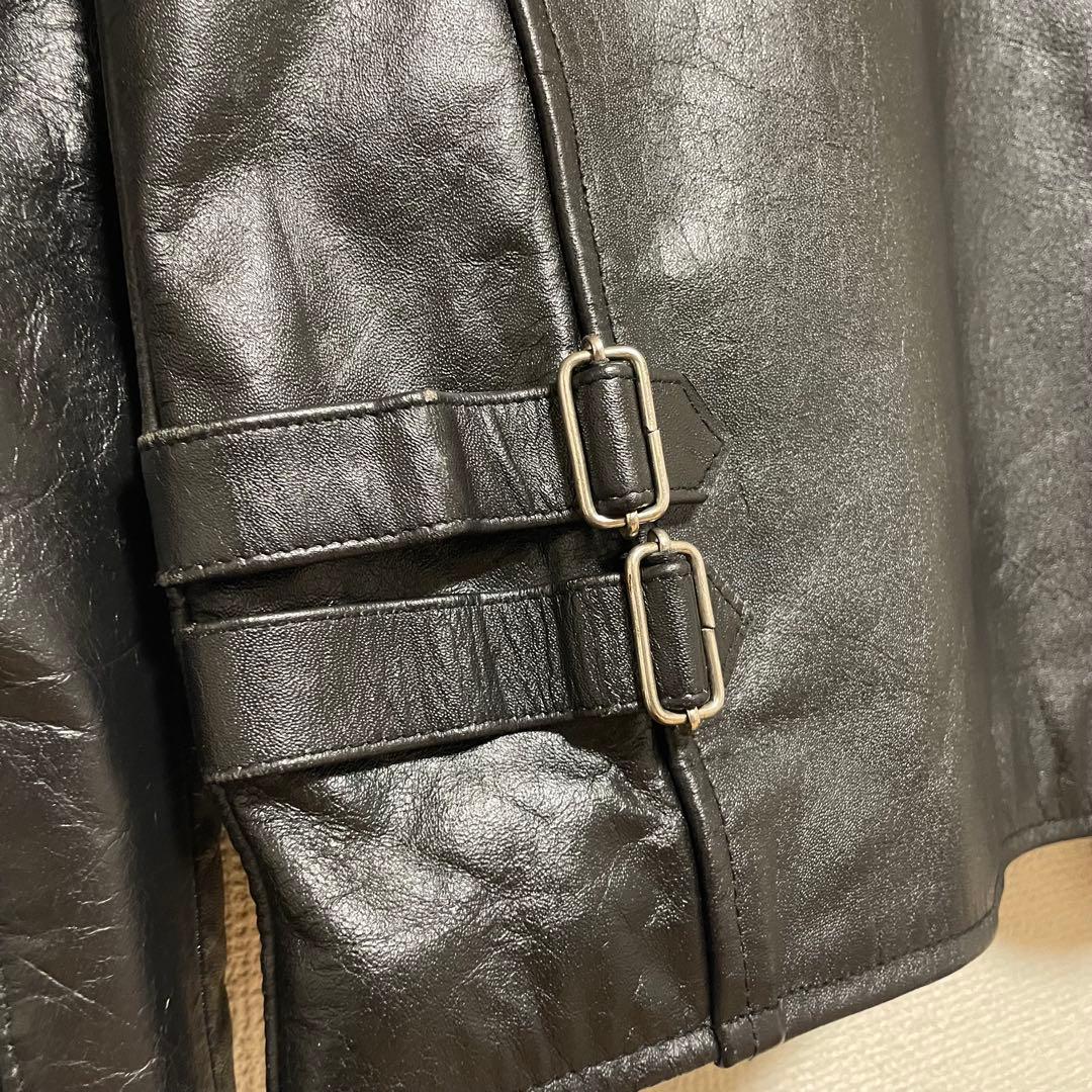 Horn Works 本革　シングルライダースジャケット　サイズS