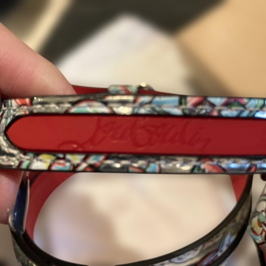 Christian Louboutin レザー犬リーシュとハーネスのセットS