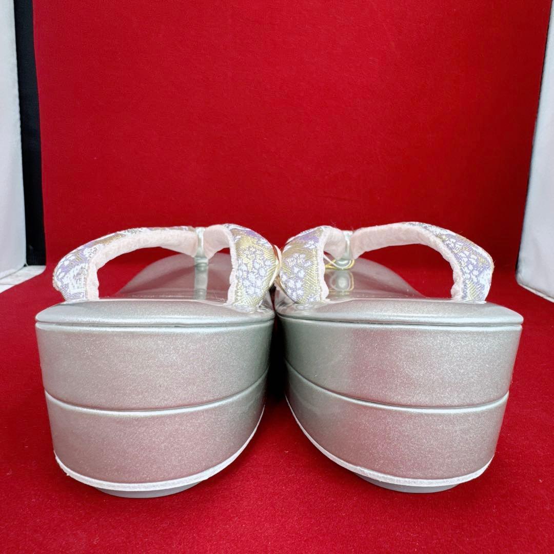 和装用バッグと草履セット　新品未使用　美品　ゴールド　桜　成人式　結婚式