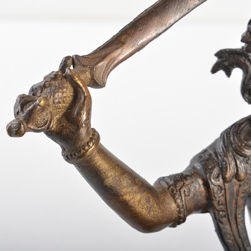 仏教美術　古銅鍍金　チベット仏　仏像　置物　D　R6744