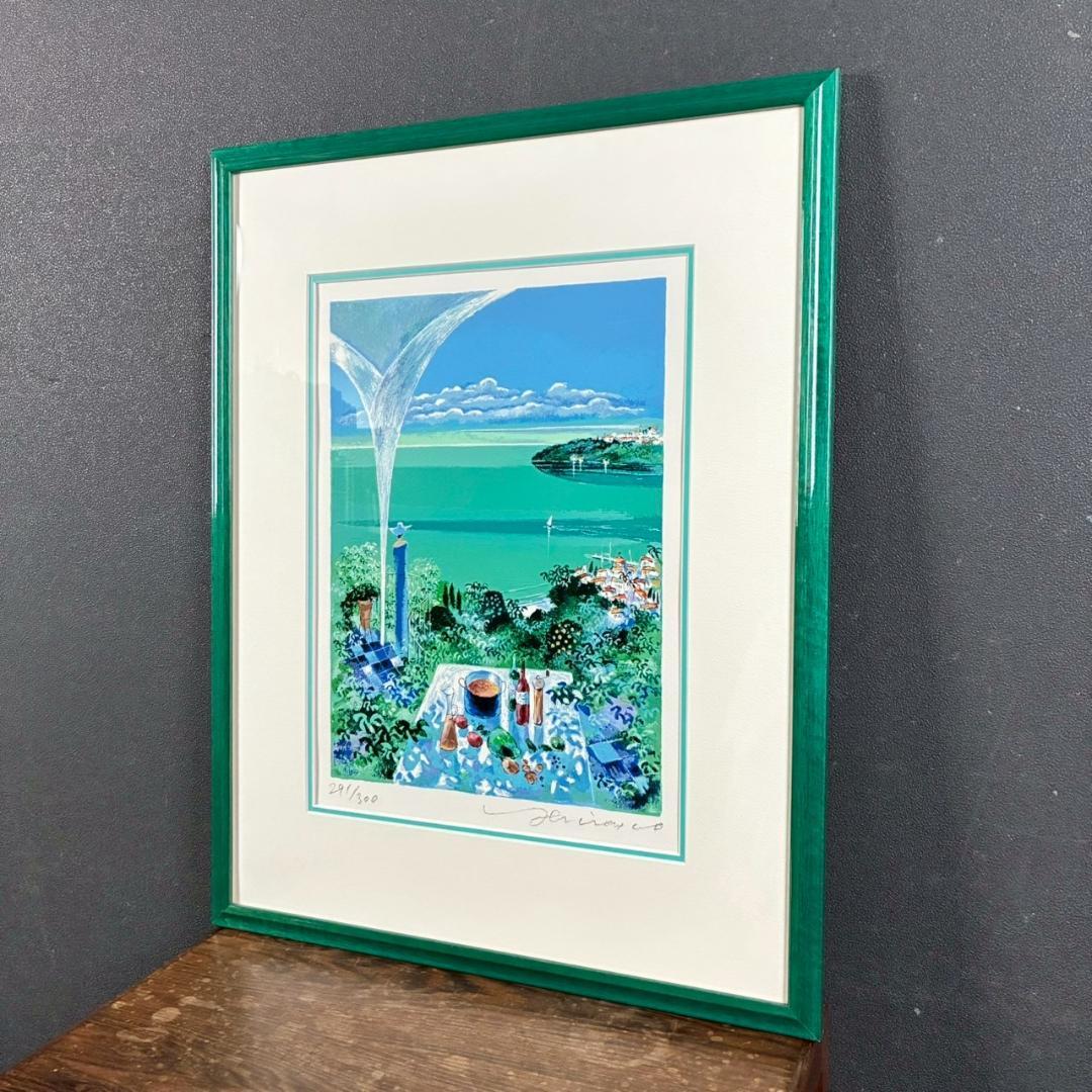 美品 平野琳人「アーチのある風景」シルクスクリーン 直筆サイン入り ルイ・シン