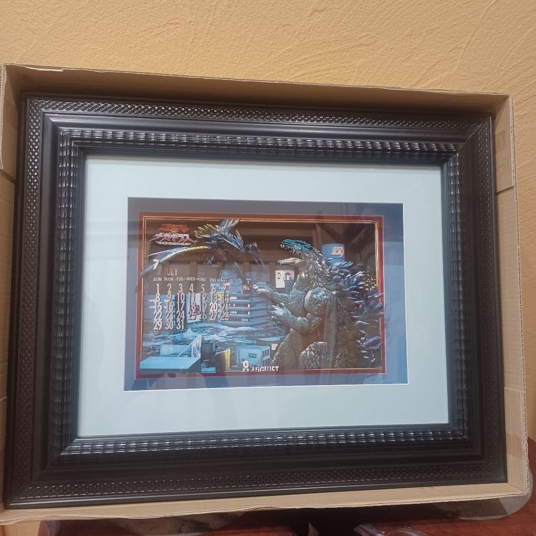 【新品 希少】特大 ゴジラ×メガギラスG消滅作戦 3Dアート 額入り