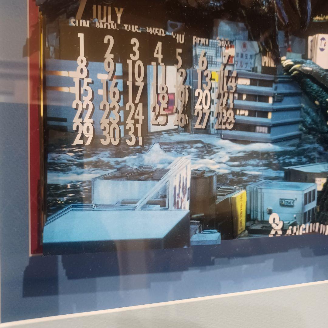 【新品 希少】特大 ゴジラ×メガギラスG消滅作戦 3Dアート 額入り