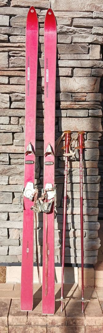 アンティーク　スキー・ストックセット　オガサカ　マーカー