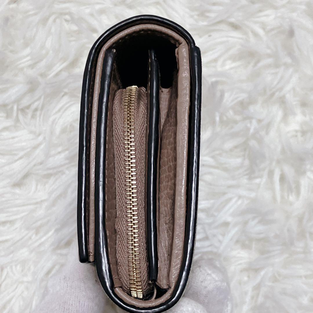 美品 GUCCI 財布 ピンク GGマーモント二つ折り スプリーム バイカラー