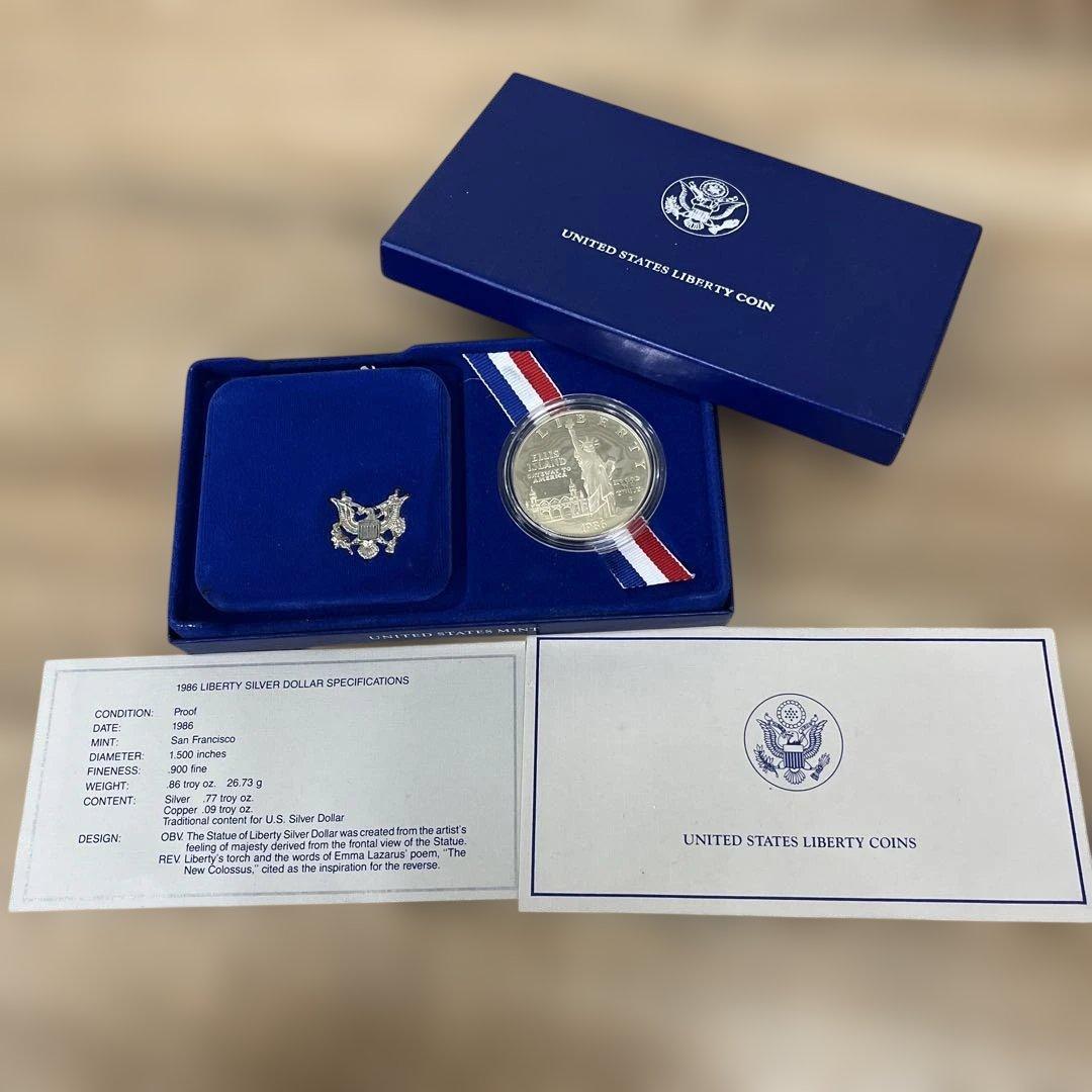 ア*ク様 42 自由の女神　アメリカ　100周年記念リバティ1986年 銀