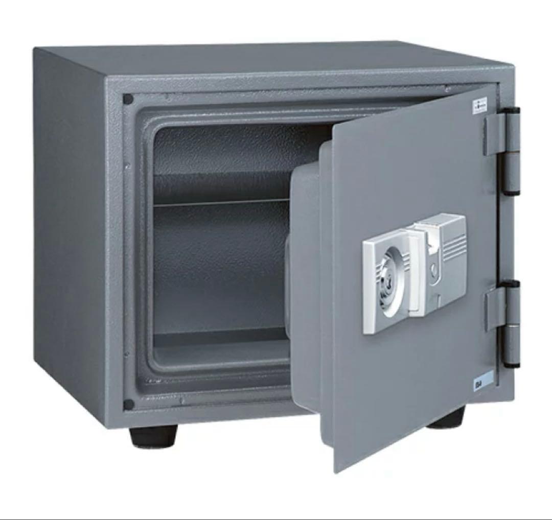 EIKOエーコー耐火金庫21.6Lシリンダー錠 指紋認証ダブルロックES-9FN