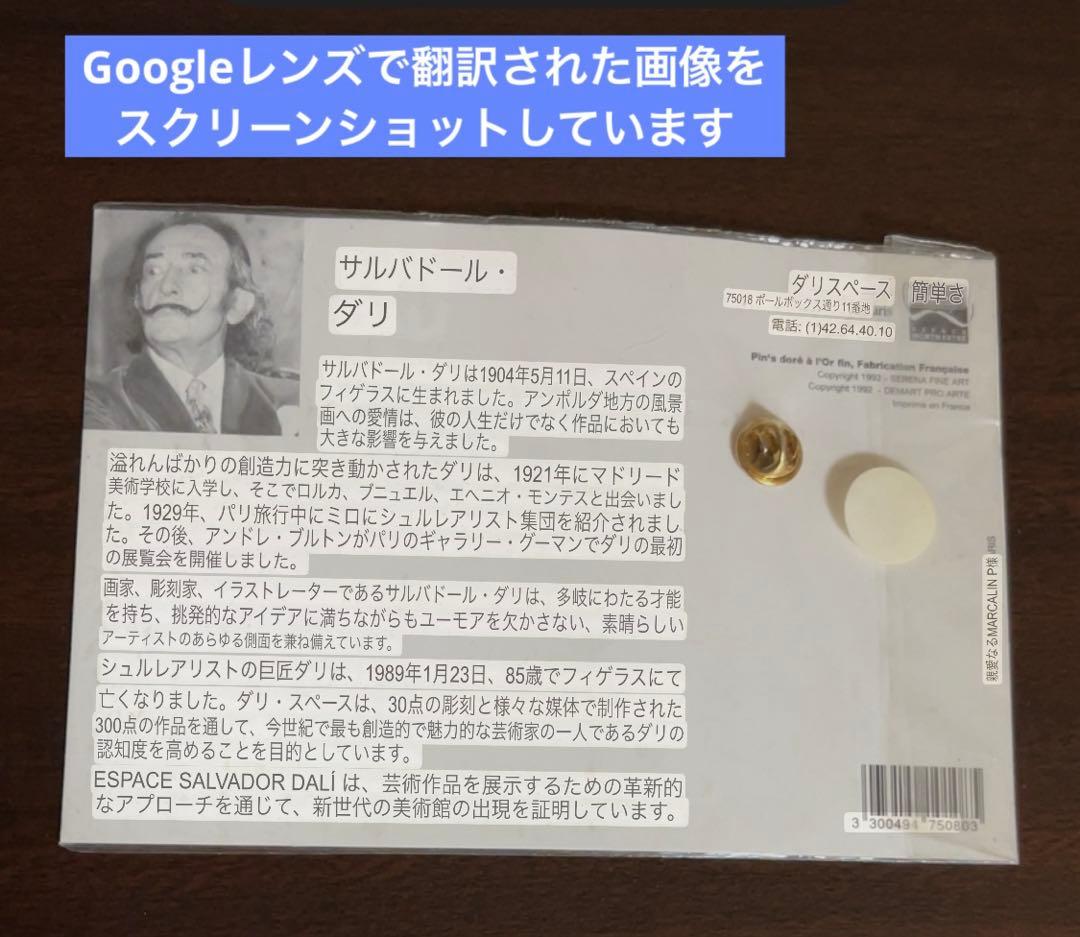 サルバドール・ダリ　記憶の固執　ピンズ　ピンバッチ　ピンバッジ　ピンブローチ